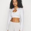 Nike Performance Bra Crop - T-Shirt À Manches Longues - White/Black