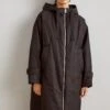 Marc O'Polo Coat Long Padded Fixed Hood Zipper Drawstring Waist - Parka - Black -Anna Field 29b44af8116a4a79bd96027ea6d35767