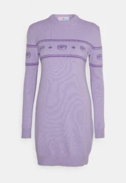 Chiara Ferragni Maxilogo Dress - Robe Pull - Purple -Anna Field 3cb59fa2c1a94581bdf647321e729405