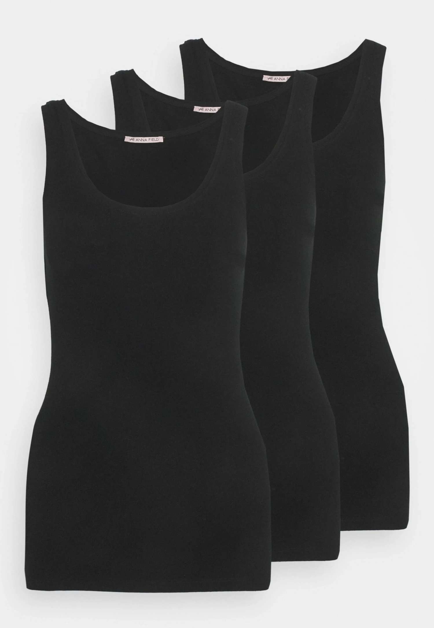 Anna Field Basic Tank 3Er Pack - Débardeur - Black/Black/Black 3 Anna Field Basic Tank 3Er Pack - Débardeur - Black/Black/Black