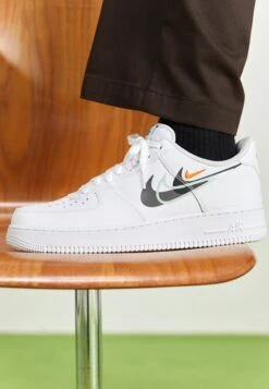 Nike Sportswear Air Force 1 Unisex - Baskets Basses - White/Ash/Black/Light Silver/Bright Mandarin -Anna Field 57e42e05cad44c3cbdd423304e92f270