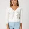 Wrangler Western Frill - Blouse - Worn White