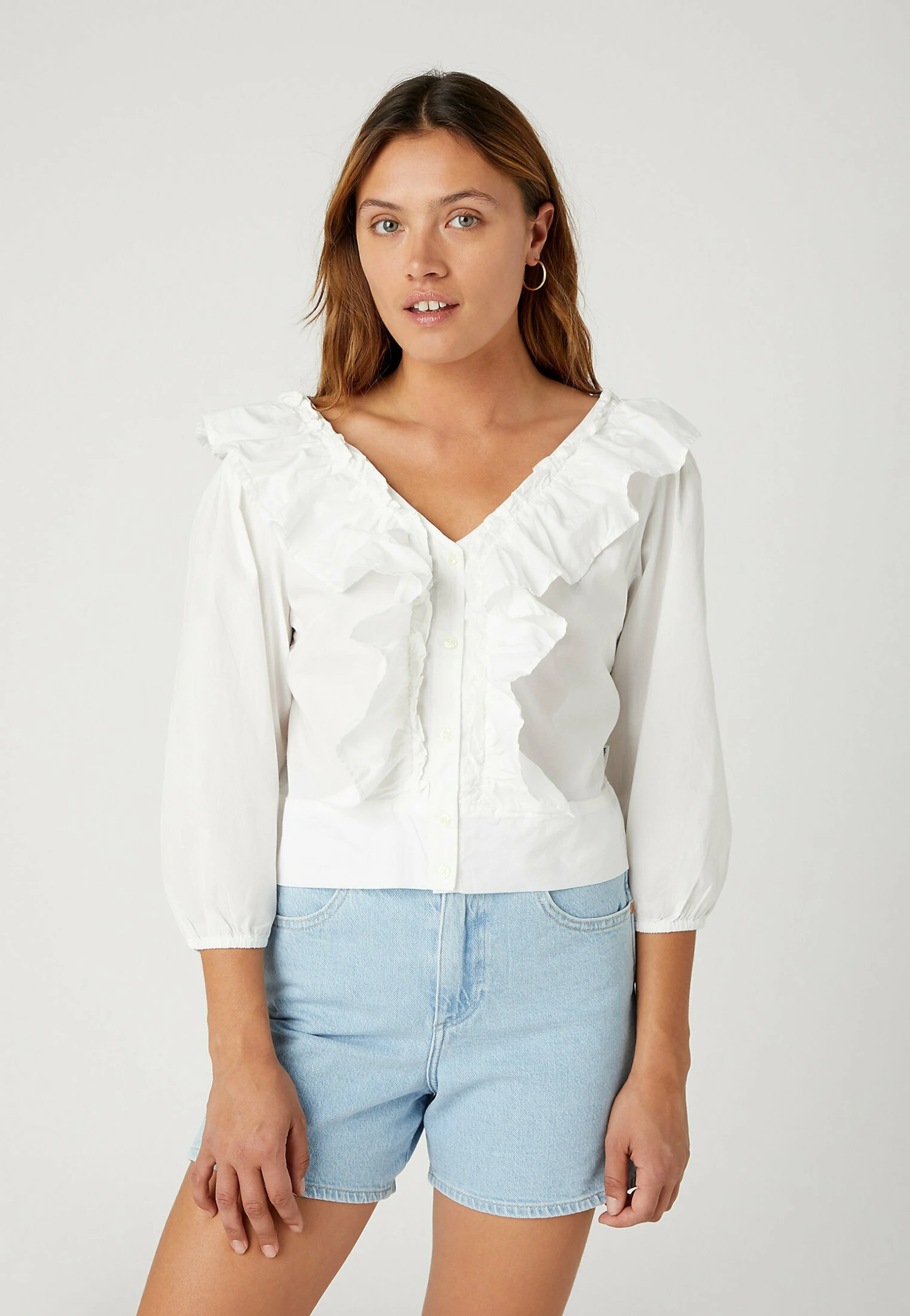 Wrangler Western Frill - Blouse - Worn White 3 Wrangler Western Frill - Blouse - Worn White