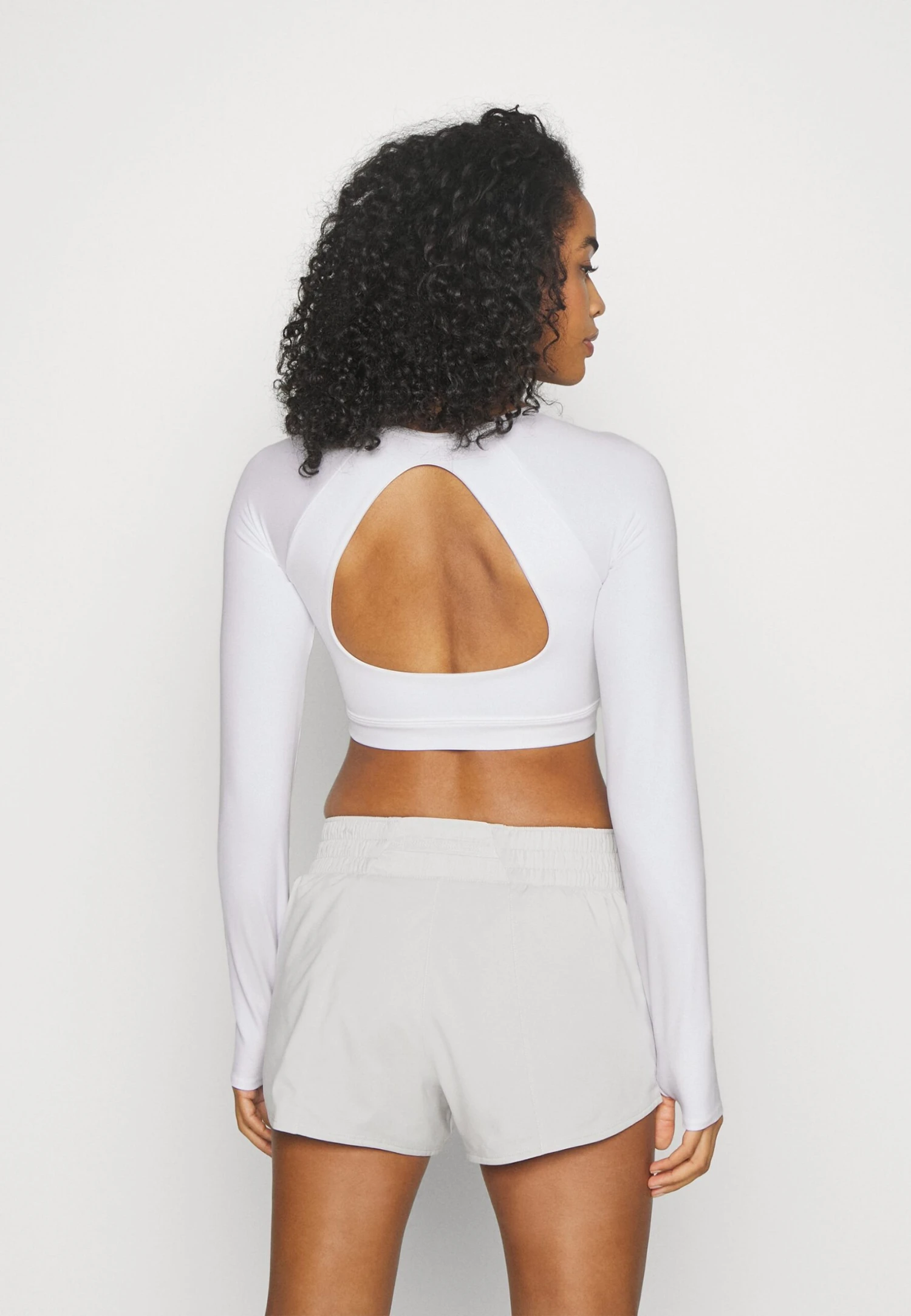 Nike Performance Bra Crop - T-Shirt À Manches Longues - White/Black 5 Nike Performance Bra Crop - T-Shirt À Manches Longues - White/Black – Image 3