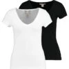 2 Pack - T-Shirt Basique - Black/White -Anna Field 68b6fdf4bee145e0be86345861888f00