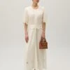 CLAUDIE PIERLOT Radeau - Robe Longue - Ecru -Anna Field 85287a854c9743489fb65d5cd6c69c22