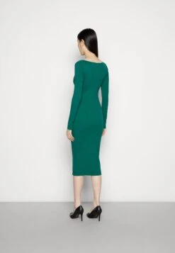 Anna Field V Ausschnitt Bodycon Midi Strickkleid - Robe Fourreau - Green -Anna Field 86498fc4944c4db0b34bd9ac985567e6