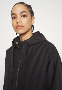 Marc O'Polo Coat Long Padded Fixed Hood Zipper Drawstring Waist - Parka - Black -Anna Field 869bbf01abbb4d538e910d6719d4f5ba