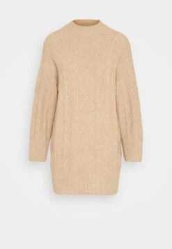 Even&Odd Perkin Ausschnitt Mini Strickkleid - Robe Pull - Tan -Anna Field 9608bdd0d6744137b9e43bb7b918d0ee