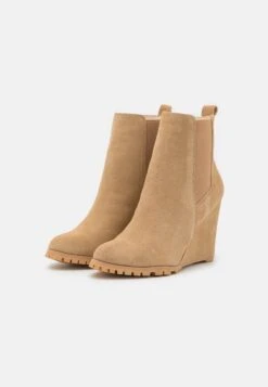 Anna Field Leather Winter Boot - Bottines À Talons Hauts - Beige -Anna Field b2fb6d53f58b49a59422c079a7a9f598