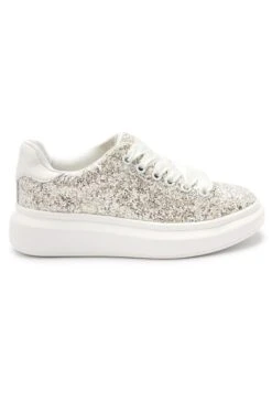 Next Chunky - Baskets Basses - Ivory Cream Glitter