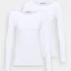 Anna Field 2 Pack - T-Shirt À Manches Longues - White 1 Anna Field 2 Pack - T-Shirt À Manches Longues - White -Anna Field c4ad72790eee46ecb70ca31ffe136e87