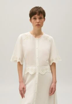 CLAUDIE PIERLOT Radeau - Robe Longue - Ecru -Anna Field cdeff508a9084d9d82a9d0c616ba0ea0