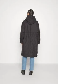 Marc O'Polo Coat Long Padded Fixed Hood Zipper Drawstring Waist - Parka - Black -Anna Field cfdd9661ac98460f96fcfb6f48e41c8d