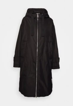 Marc O'Polo Coat Long Padded Fixed Hood Zipper Drawstring Waist - Parka - Black -Anna Field d24960db379a4bdf9a5ccaff38650fd0