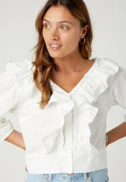 Wrangler Western Frill - Blouse - Worn White 10 Wrangler Western Frill - Blouse - Worn White -Anna Field d952dff49b244a35a46cb8431a925c67