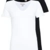 2 Pack - T-Shirt Basique - Black/White 2 2 Pack - T-Shirt Basique - Black/White -Anna Field e44b98d75df34409a2f0caa9989416dc