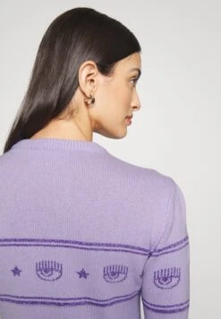 Chiara Ferragni Maxilogo Dress - Robe Pull - Purple -Anna Field e9a39c42a7474159b8452e8cd2d31e02